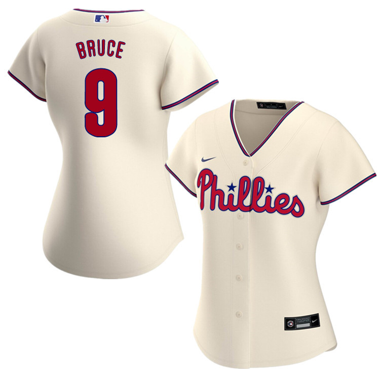 Nike Women #9 Jay Bruce Philadelphia Phillies Baseball Jerseys Sale-Cream